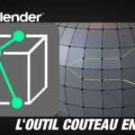 L’outil Couteau de Blender permet de découper manuellement la géométrie d’un objet en mode Édition. Idéal pour ajouter des détails, corriger une topologie ou créer de nouvelles arêtes.