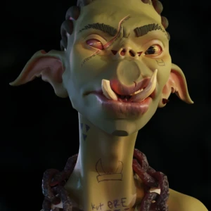 Mélange de sculpt, de vertex paint et de modé classique. Fait sur Blender.